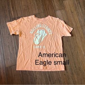 American Eagle Outfitters Orange Rolling Stones Tee